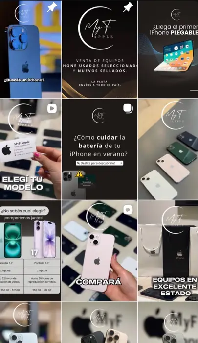 MyF Apple: Feed y contenido de producto